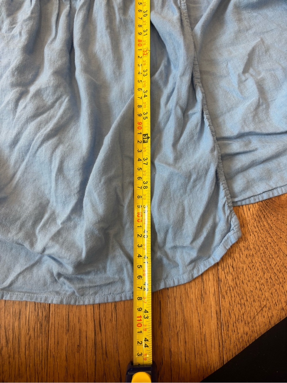 Abercrombie and Fitch Light Blue Spaghetti Strap Button-Front Maxi Dress - Picture 7 of 8